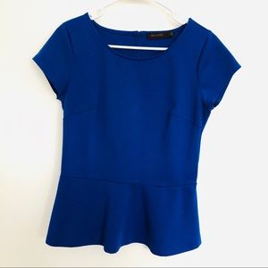 The Limited blue peplum top